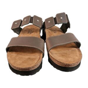 Naot Ashley Sandals Copper Metallic Leather Rhinestones Size 41 US 10 Boho